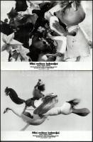 cca 1989 előtt készült, "Misi mókus kalandjai" című magyar bábfilm jelenetei, 10 db vintag...