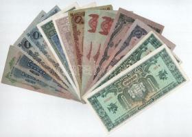 14db-os vegyes pengő és milpengő tétel, közte 2db 1913. 20K T:F, közte szép papír