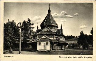 1942 Kőrösmező, Körösmező, Yasinia, Yasinya, Jaszinya, Jassinja, Jasina (Máramaros); Pletováti görög katolikus rutén templom / Rusyn church (EB)