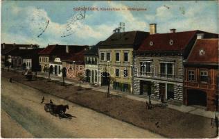 1916 Szászrégen, Sächsisch-Regen, Reghin; Közéb (Közép) utca. Rudolf Burghardt kiadása / Mittelgasse / street (EK)