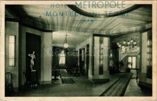 1938 Siófok, Casino Dancing részlet belső + "Hotel Metropole Montecatini Terme" felülnyomás (EK)