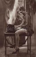 Typewriter lady photo