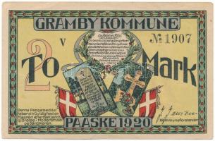 Német Birodalom / Weimari Köztársaság 1920. 2M "Paaske" T:F szép papír, pici szakadás German Empire / Weimar Republic 1920. 2 Mark "Paaske" C:F fine paper, tiny tear