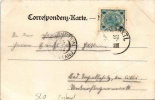 1902 Trzic, Neumarktl; street view, church, shops. Verlag v. Frdch. Raitharek (fa)