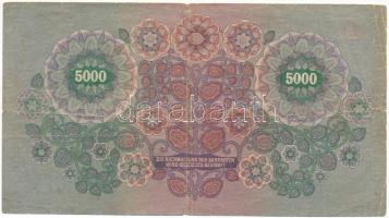 Ausztria 1922. 5000K "1220 26983" T:VG,G
Austria 1922. 5000 Kronen "1220 26983"...