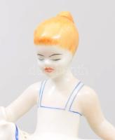 Hollóházi balerina. Jelzett, hibátlan, m: 13,5 cm