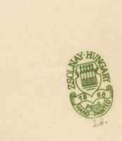 Zsolnay pillangó mintás tálka, jelzett, mázrepedéssel, d: 12,5 cm