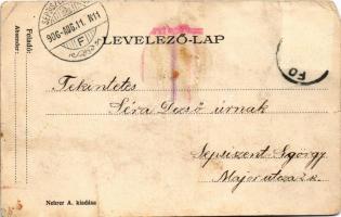 1906 Fogaras, Fagaras; Mercur szálloda, étterem és kávéház, Radler Antal fodrász és borbély terme, ü...