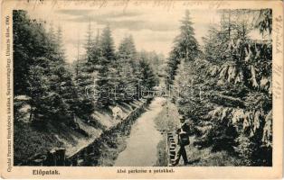 1907 Előpatak, Valcele; Alsó parkrész a patakkal. Gyulai Ferenc kiadása / creek (EK)