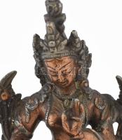 Tara. Réz szobor, lezárt állapotban, Nepál, 20. sz., m: 12 cm