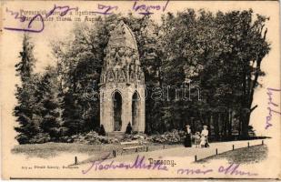 1907 Pozsony, Pressburg, Bratislava; Ferenciek tornya a ligetben. Divald Károly 515. / monument in the park (EB)