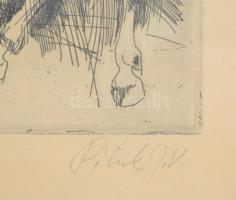 Pituk József Viktórián (1906-1991): Mitológiai jelenet. Rézkarc, papír, jelzett. Dekoratív, üvegezet...