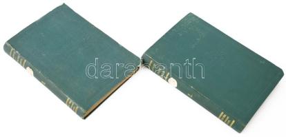 Darwin, Charles: A fajok eredete a természeti kiválás útján vagyis az előnyös válfajok fenmaradása a létérti küzdelemben. Az eredeti hatodik bővitett s javitott kiadása után fordította Dapsy László. Revideálta Margó Tivadar. I-II. kötet. Bp., 1873-1874., Kir. Magyar Természettudományi Társulat, XVI+(2)+303 p.+1 (kihajtható ábrával) t.; 1 t.+VII+361+3 p. Első magyar kiadás. Korabeli aranyozott gerincű egészvászon-kötés, "Bóka László könyvkötő Pesten", kopott, foltos borítóval, a gerincen címkékkel, az I. kötet gerincén kis sérüléssel, és az I. kötet hátsó táblája kissé vetemedett, néhány kissé foltos lappal. Ritka!