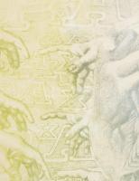 Rádóczy Gyarmathy Gábor (1940-): Béke. Színes rézkarc, papír. Jelzett. Üvegezett fakeretben, 58,5×49...