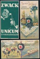 Zwack J. és Társai Likőrgyár Unicum reprint számolócédulák, háromféle, össz. 27 db
