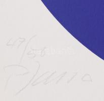 Georg Karl Pfahler (1926-2002): Geometrikus kompozíció (cím nélkül). Szitanyomat, papír, jelzett, sz...