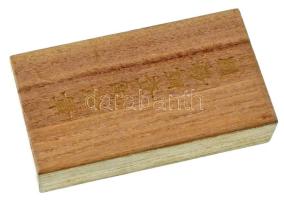 Japán Birodalom 1920-1921. "Első Népszámlálás" bronz kitüntetés mellszalagon, fa dobozában...