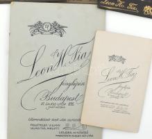 cca 1910, 6 darab keményhátú fotó Leon H. Fia budapesti műterméből, 1-1 kopással, sarokhibával, klf ...