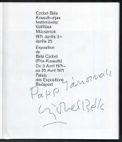 Czóbel Béla Kossuth-díjas festőművész kiállítása. (Dedikált!) Műcsarnok, 1971. április 3 - április 2...