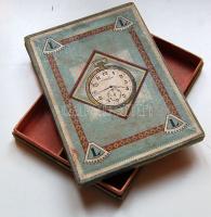 Langendorf jelzésű díszes zsebóratartó doboz megóvott állapotban a háború körüli időszakból