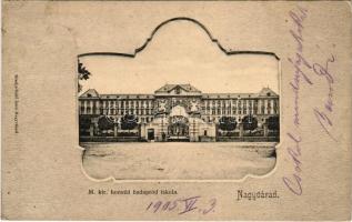 1905 Nagyvárad, Oradea; M. kir. honvéd hadapródiskola. Sebő Imre kiadása / K.u.K. military cadet school (EK)