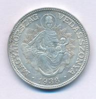 1938. 2P Ag "Madonna" T:XF Adamo P7