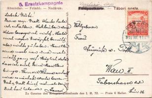 1916 Pozsony, Pressburg, Bratislava; Dunapart, vár, uszályok. Tábori posta / Danube riverside, castl...