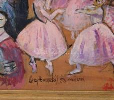 Barta Éva, V. (1918-?): Csajkovszkij és művei. Olaj, farost. Jelzett. Dekoratív, kissé kopott fakere...