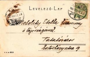 1905 Marosvásárhely, Targu Mures; Kossuth szobor, Kondray Márton, Frank Kiss János Fiai üzlete / squ...