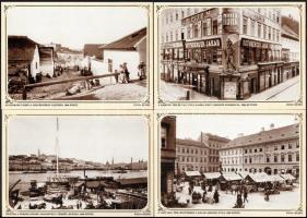 1986 Budapest Anno, 10 db Klösz György fotóival illusztrált képeslap, többnyelvű kísérőfüzettel. Kia...