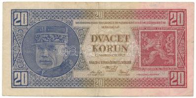 Csehszlovákia 1926. 20K T:F Czechoslovakia 1926. 20 Korun C:VG Krause 21