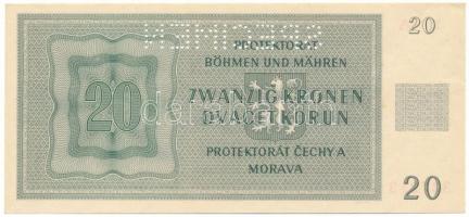 Német Harmadik Birodalom / Cseh-Morva Protektorátus 1944. 20K "S. 18A 337213", "SPECI...