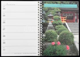 1987-1996 Japán, 5 db színes fotókkal illusztrált előjegyzési naptár