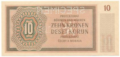 Német Harmadik Birodalom / Cseh-Morva Protektorátus 1942. 10K "S. 25 N 274599", "SPEC...