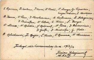 Karánsebes, Caransebes; teológusok 1913-1914-ben, csoportkép / theologians, group picture. photo