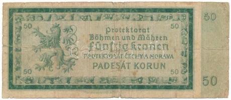 Német Harmadik Birodalom / Cseh-Morva Protektorátus 1940. 50K T:VG German Third Reich / Protectorate...