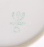 Hollóházi fekete-fehér retró design kávés, mokkás készlet. Jelzett, hiányos