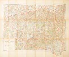 Pio Galli: Carta della Valle d'Aosta con i massicci del Monte Bianco - Monte Rosa e Gran Paradi...