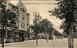 Kolobrzeg, Ostseebad Kolberg; Promenade am Frühkonzertplatz, Conditorei / street and confectionery shop (EK)