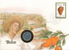 Belize 1980. 5c Al felbélyegzett borítékban, alkalmi bélyegzéssel, német nyelvű leírással T:AU Belize 1980. 5 Cents Al in envelope with stamp, and cancellation, with German description C:AU