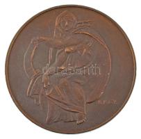 Kiss Kovács Gyula (1922-1984) DN "Michelangelo" kétoldalas bronz emlékérem (60mm) T:AU
