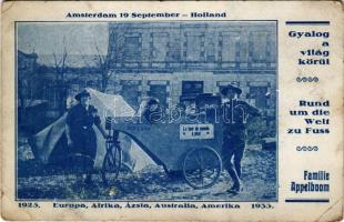 Gyalog a világ körül, Rund um die Welt zu Fuss, Familie Appelboom, Amsterdam, 1925 Europa, Afrika, Ázsia, Amerika, 1933 / On foot around the world, Appelboom family, travelers (EB)