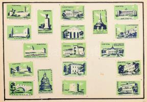 Szovjet gyufacímke gyűjtemény 1205 darabos, lapokon