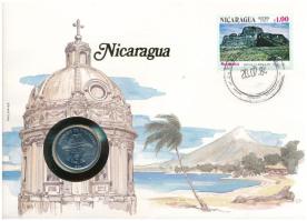 Nicaragua 1983. 50c acél felbélyegzett borítékon, bélyegzéssel, német nyelvű leírással T:AU Nicaragua 1983. 50 Centavos steel in envelope with stamp and German description C:AU