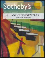 Sotheby's XVIII., XIX. és XX. sz. festményárverésének katalógusa, 2004. Angol nyelven. 70+XXII p. Kiadói papírkötés, számos színes és fekete-fehér képpel, többek közt Gergely Imre, Goth Sárika, Nádler Róbert, Náray Aurél műveivel illusztrált.