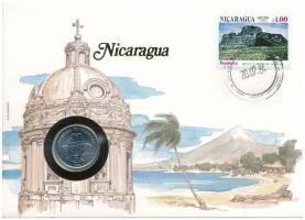 Nicaragua 1983. 50c acél felbélyegzett borítékon, bélyegzéssel, német nyelvű leírással T:AU Nicaragua 1983. 50 Centavos steel in envelope with stamp and German description C:AU
