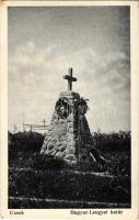 1939 Uzsok, Uzok, Uzhok; Magyar-lengyel határ, hősök szobra / Hungarian-Polish border, military heroes monument (EB)