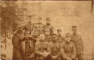 1917 M. kir. 39. honvéd tarackos ezred csoportkép / WWI K.u.K. military, group picture. photo + "M. kir. 39. honvéd tábori tarackos ezred I. Üteg" (EK)