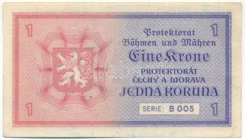 Német Harmadik Birodalom / Cseh-Morva Protektorátus 1940. 1K T:AU,XF German Third Reich / Protectora...