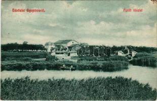 1912 Gyopáros (Orosháza), fürdő. Wigner Géza kiadása + "POSTAI ÜGYN." (EK)